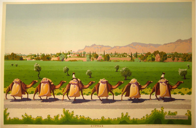 Camels marching in a row