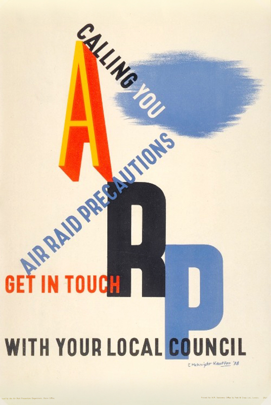 ARP letters in orange, black and blue