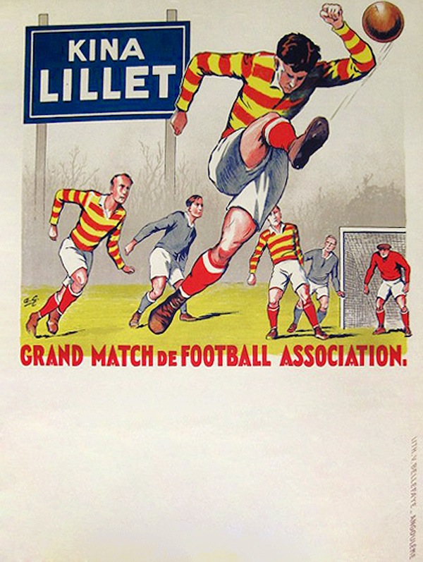 Kina Lillet poster with football players