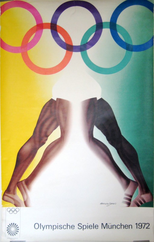 abstract legs and the olympic logo