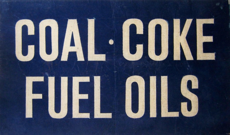 Coal Coke Fuel Oils advertising sign