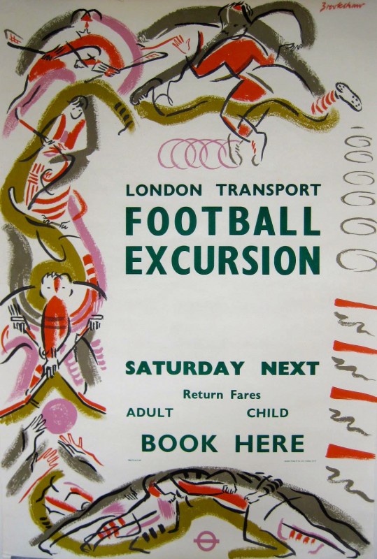 A poster with football players in the border