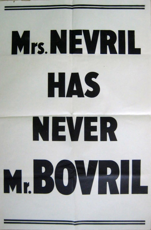 Bovril poster with typography