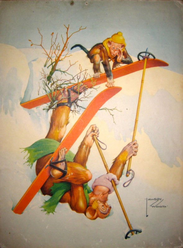 Monkeys on skis