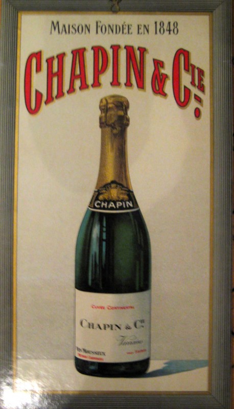 A champagne bottle