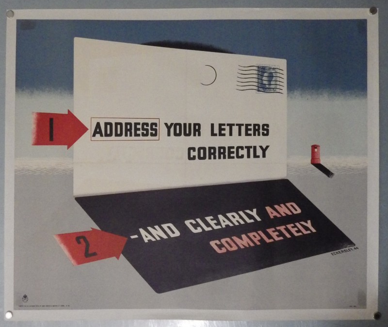 A posted letter envelope and red arrows