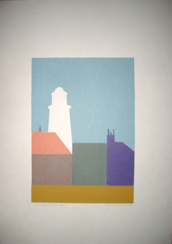 abstract print of buildings