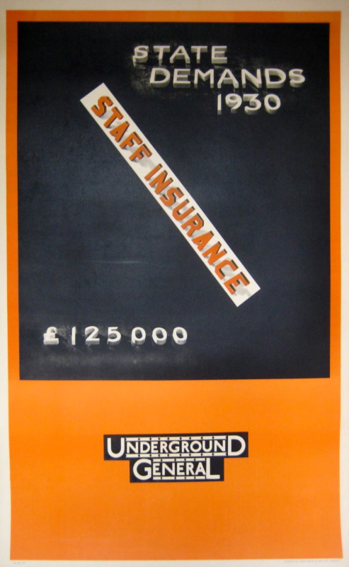 Orange Poster for Underground General with different typefaces