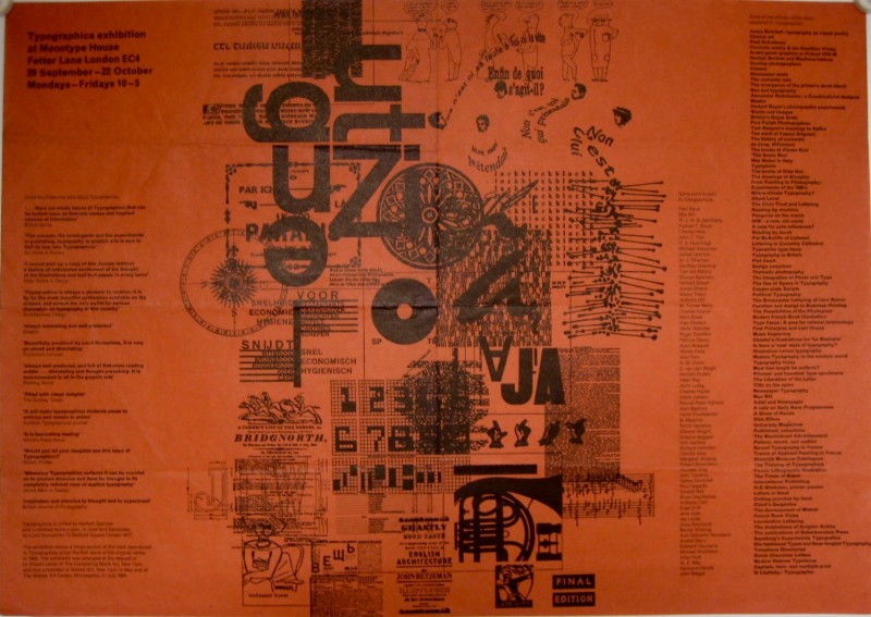 collage of typography