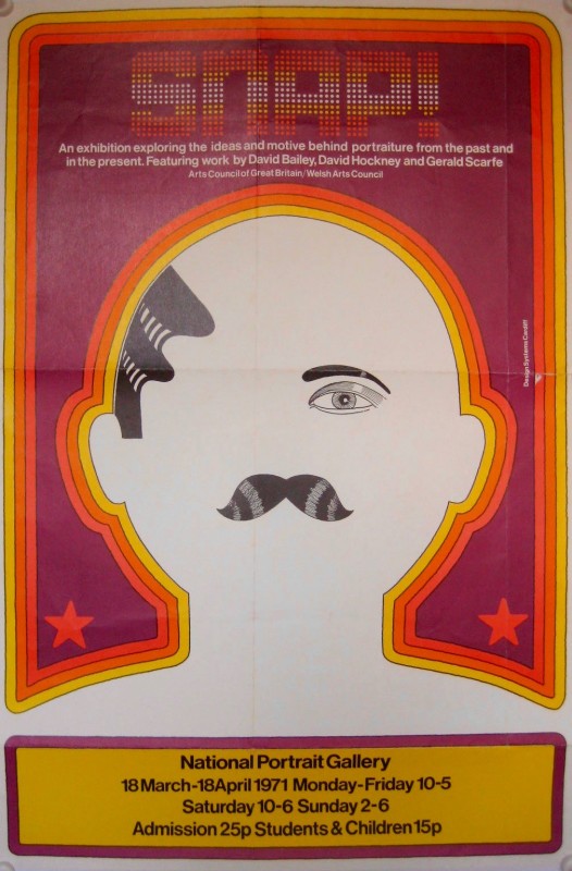 an abstract man's face with one eye and a mustache