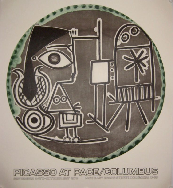 Picasso at Pace 1978 exhibition poster with abstract figures