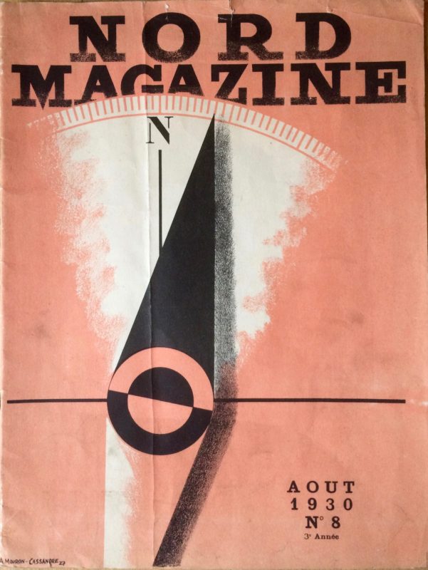 Nord Magazine Cassandre cover with a compass needle