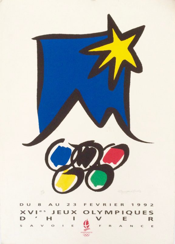 The olympic 5 ring logo and a star