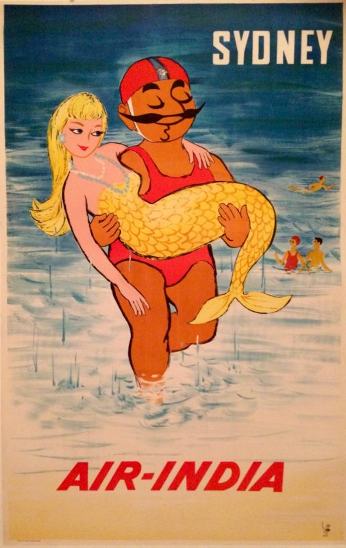 A man carrying a mermaid out of the water