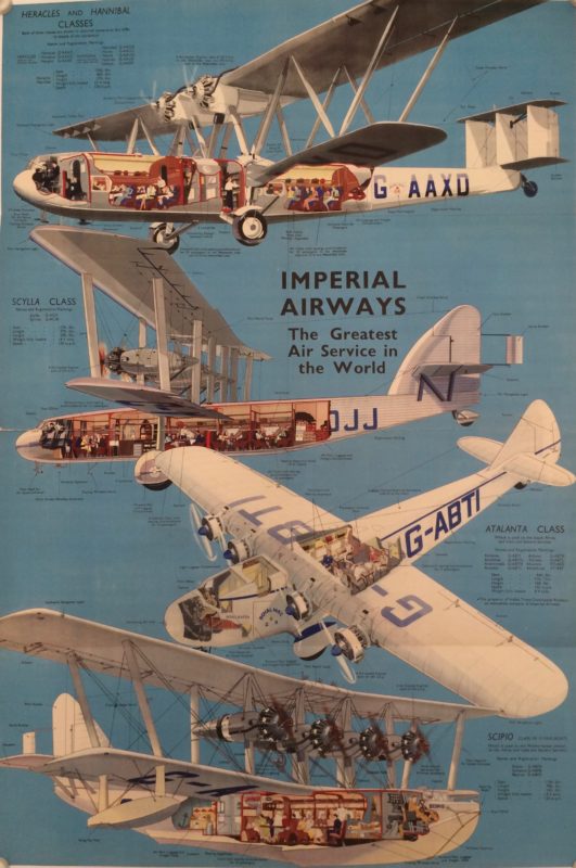 cutaways of four planes in flight