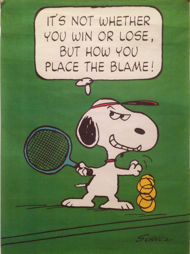 snoopy dog about to play tennis