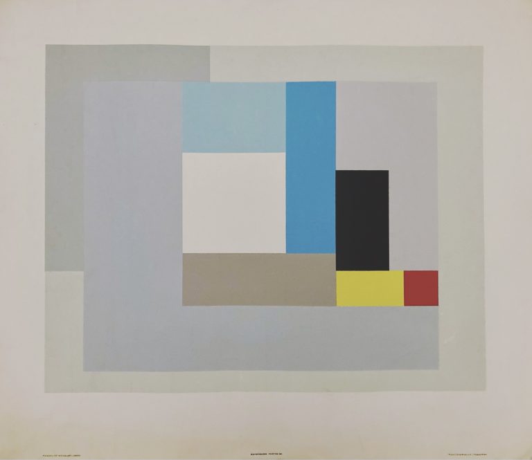 Tate Gallery print Ben Nicholson; Abstract squares in modernist design