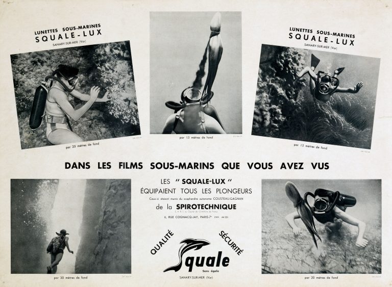 Squale underwater diving equipment, as used by Jacques Cousteau