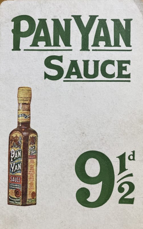 Pan Yan Sauce card sign